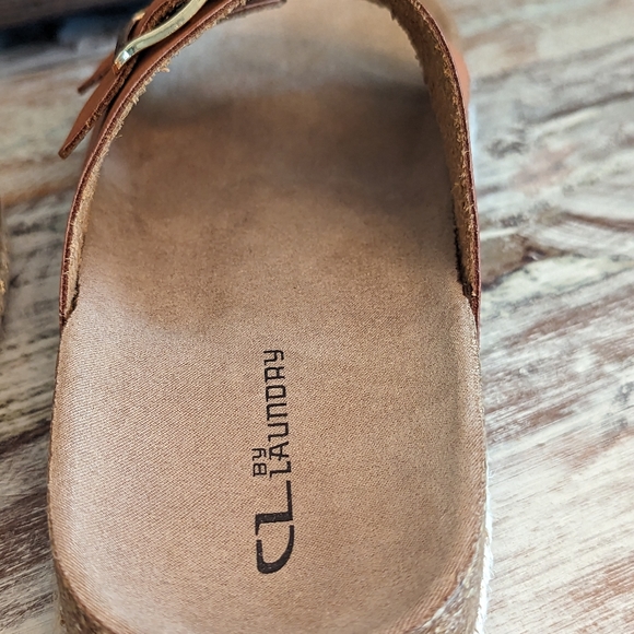 NWOT CL Laundry Surf's Up Foot Bed Double Strap Espadrille Sandal Women Size 8 - Picture 9 of 10